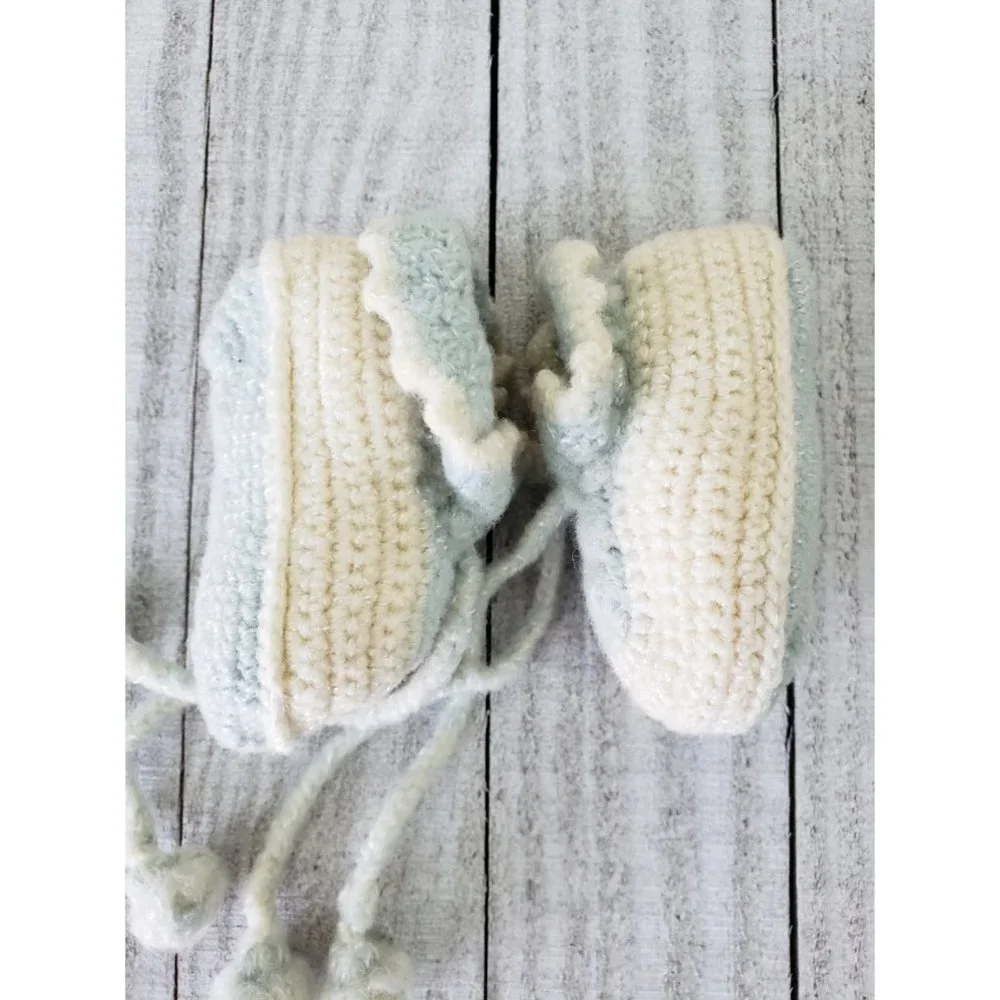 Vintage Knitted Newborn Booties